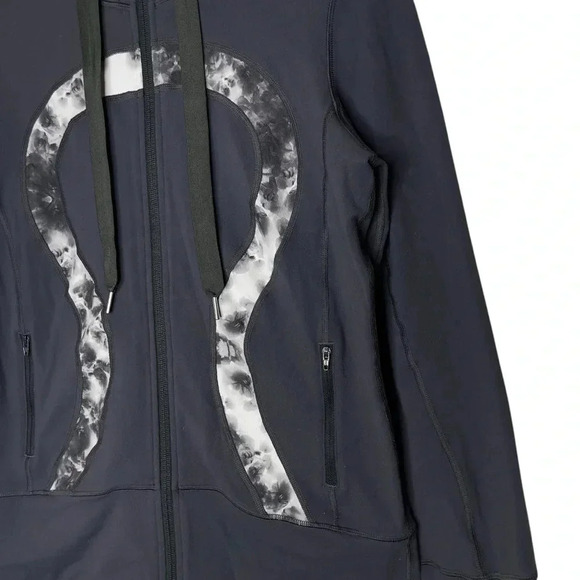 Lululemon Athletica In Stride Jacket Brisk Bloom Navy Full Zip Casual Size 8 - Picture 5 of 9